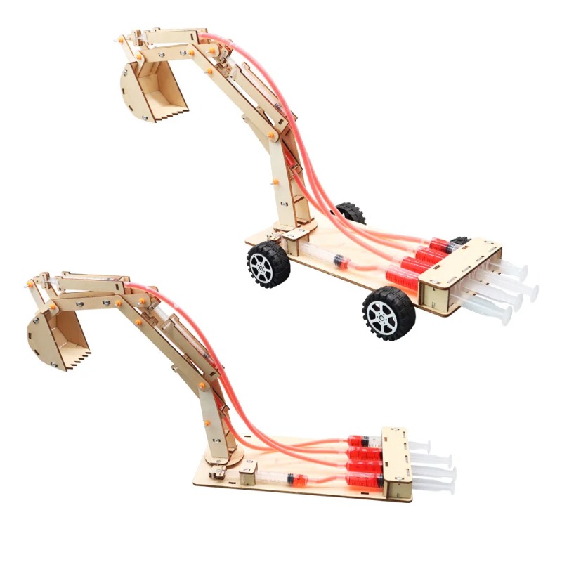 Science Diy Model - Escavadeira hidráulica artesanal, tecnologia de estudante