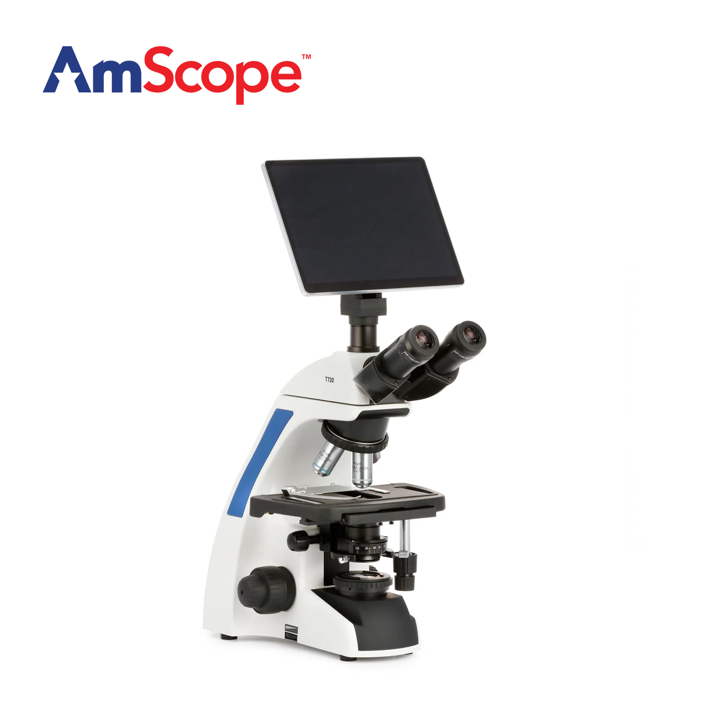 Amscope Microscope Compound 40X-1000X - Microscópio Trinocular AmScope Série T720 com