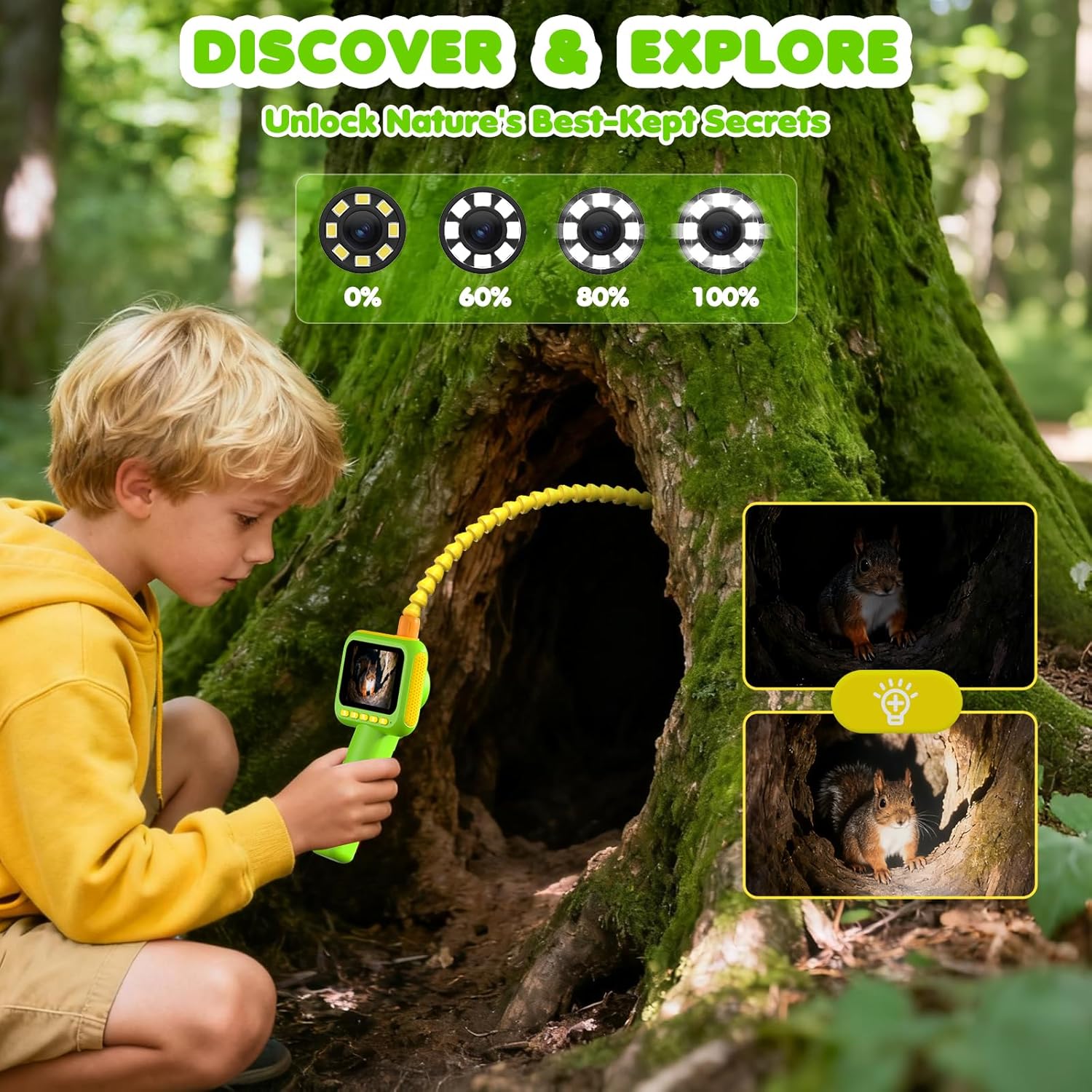 Science Toy - Endoscópio para Crianças, Câmera Boroscópica com