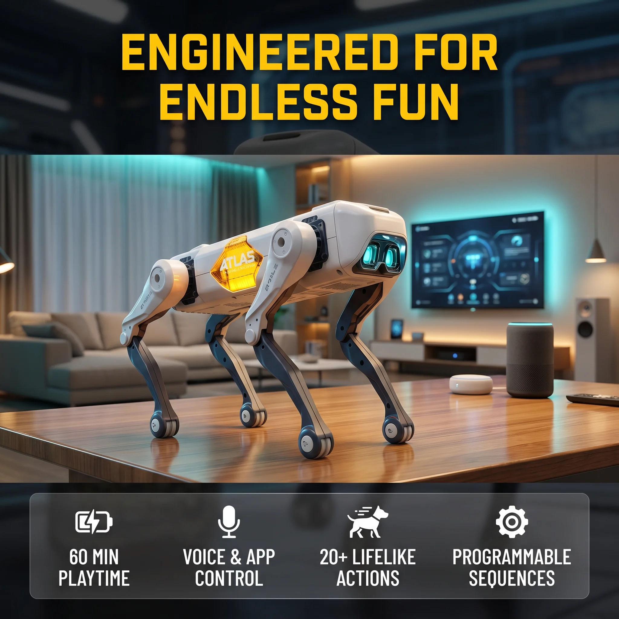 Science Robotics - Cão Robô Inteligente com IA, Controle