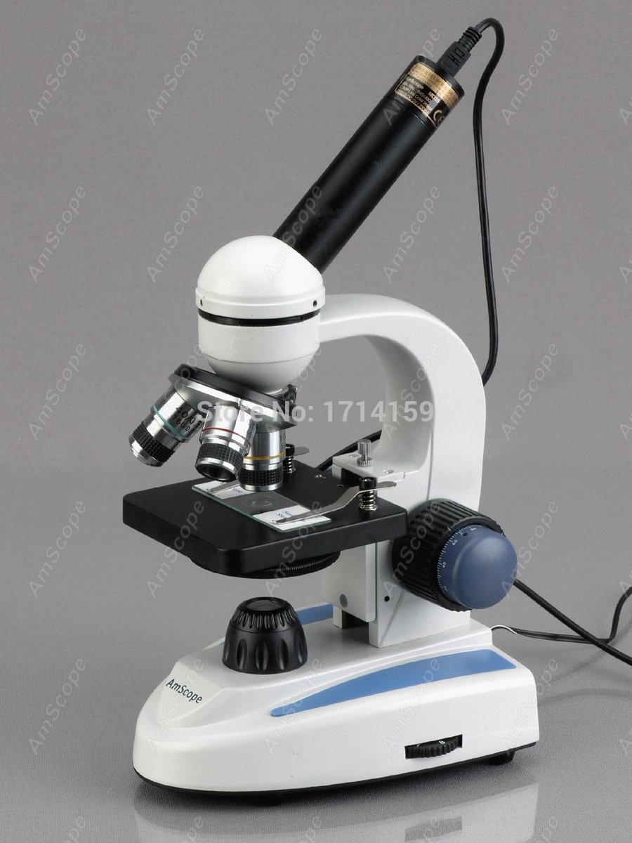 Microscópio Monocular Rotativo - Amscope Microscope Compound 40X-1000X avaliação e preço