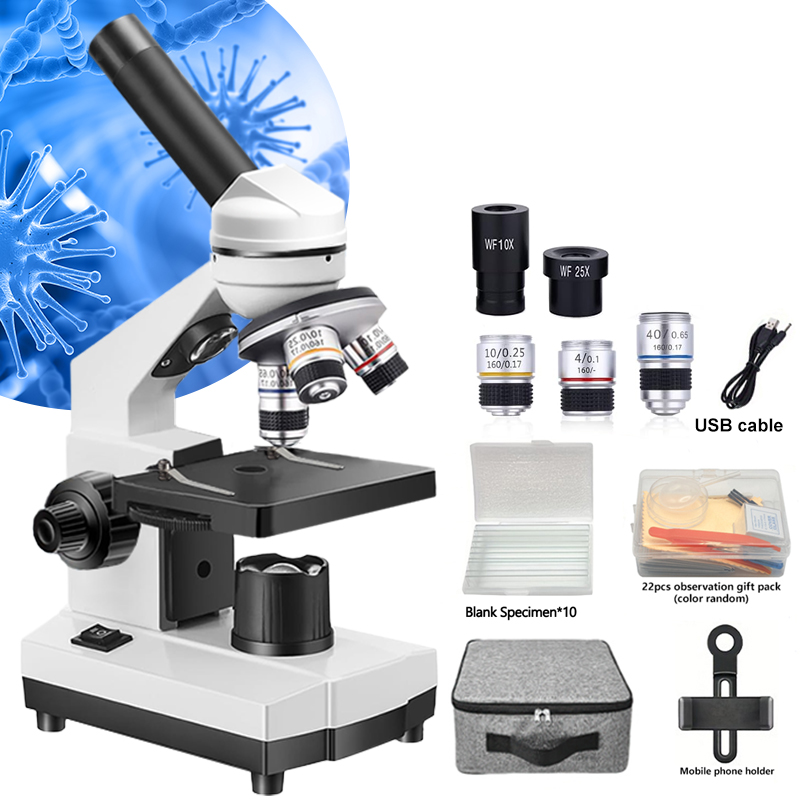 Microscópio composto óptico bi - Microscope Compound 40X avaliação e preço