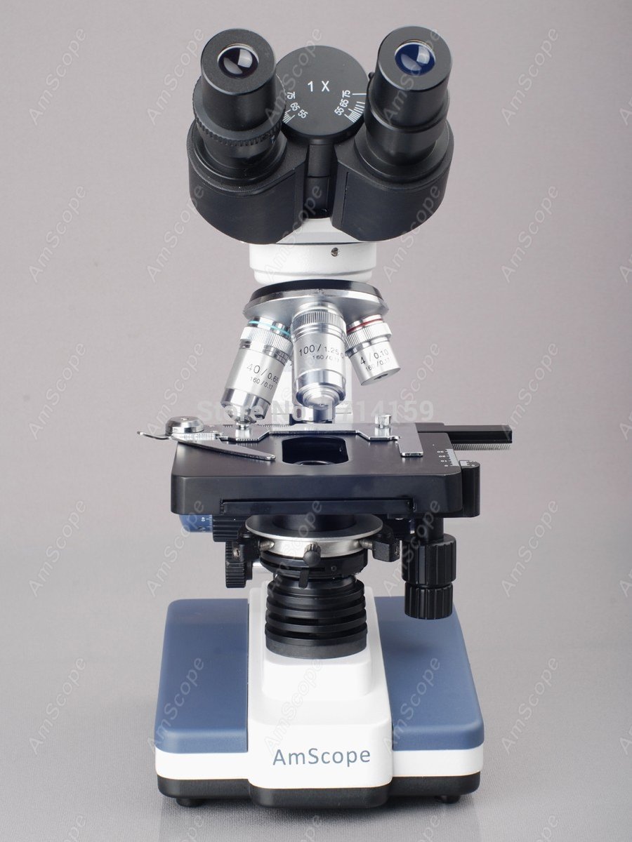 Microscópio Binocular LED AmSc - Amscope Microscope Compound 40X-1000X avaliação e preço