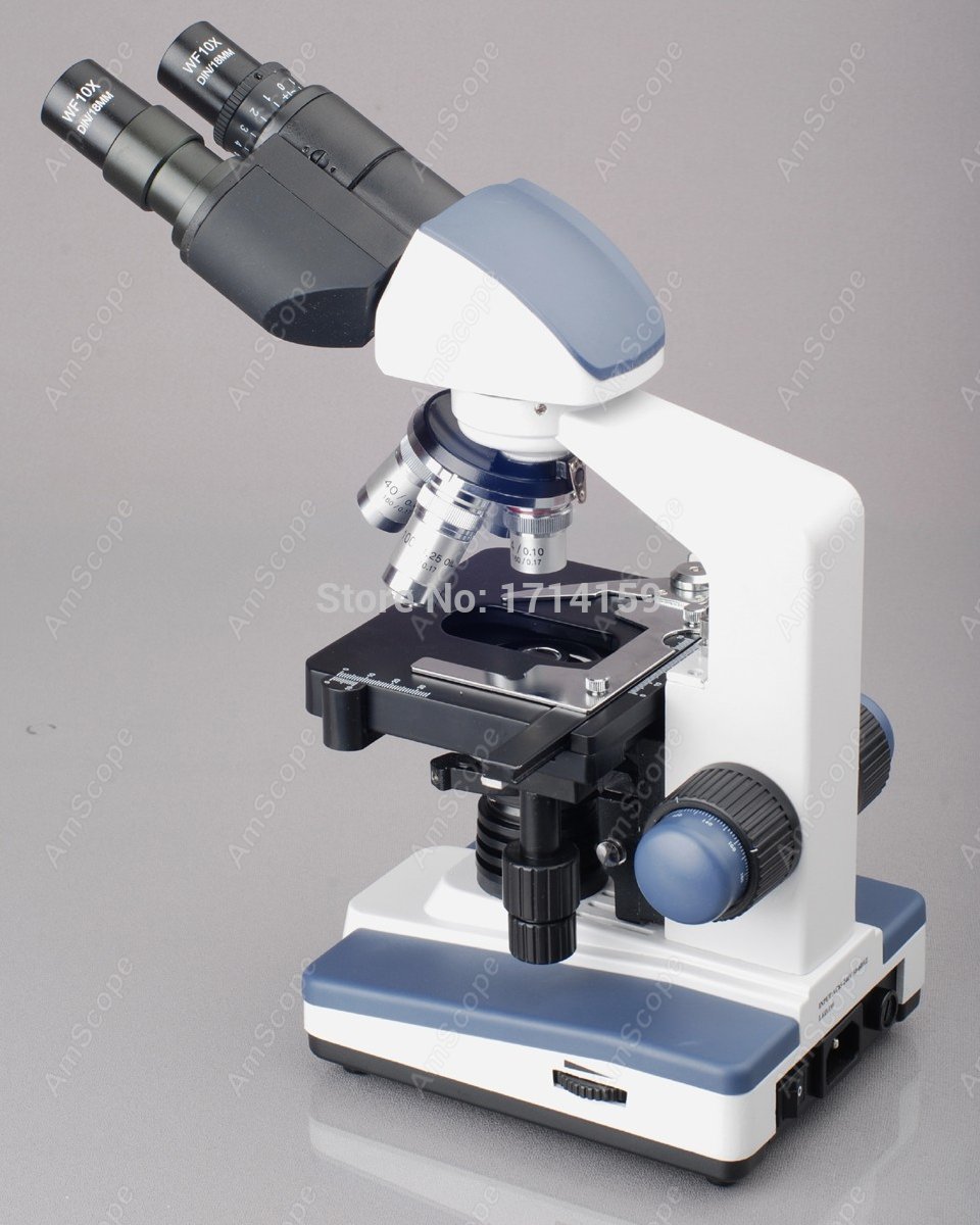 Microscópio Binocular LED AmSc - Amscope Microscope Compound 40X-1000X avaliação e preço