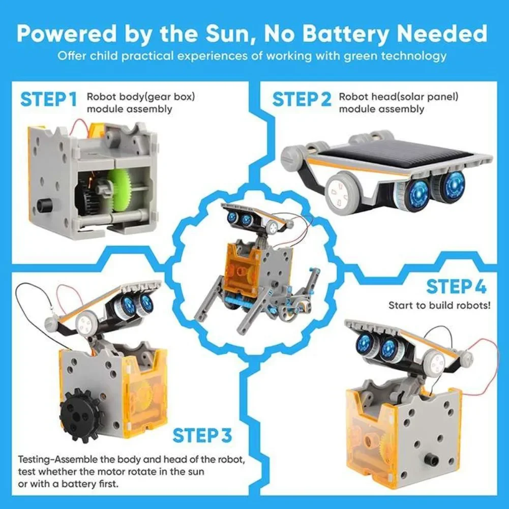 13 em 1 robô movido a energia  - Science Robotics avaliação e preço